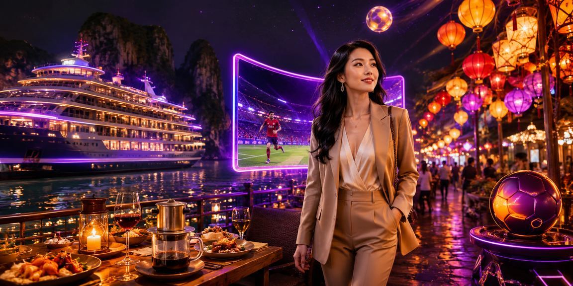 Người dùng đăng nhập cá cược thể thao bên vịnh Hạ Long với cà phê Việt Nam