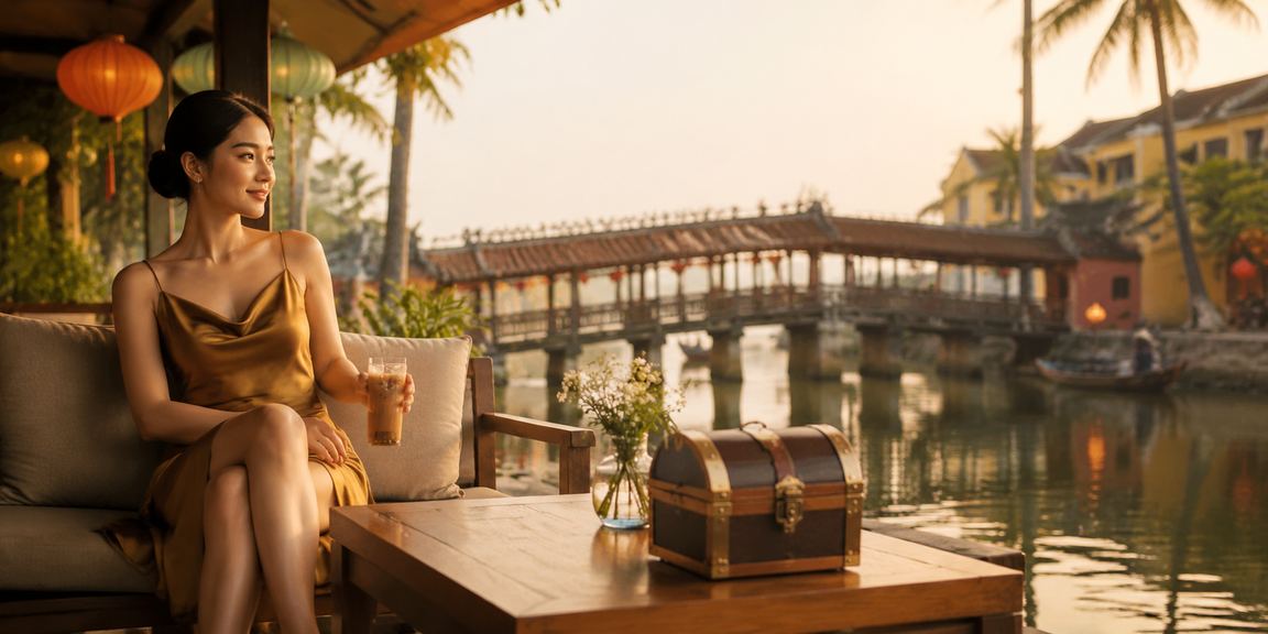 Người chơi thư giãn tại quán cà phê Hội An, cân bằng giải trí và cuộc sống