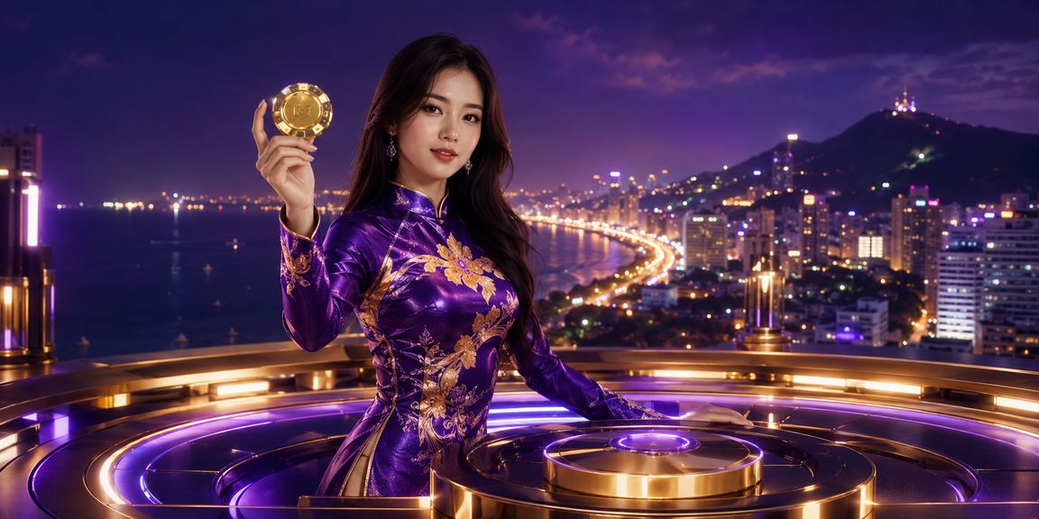 Người phụ nữ mặc áo dài tại Vũng Tàu, minh họa nạp tiền nhận thưởng trực tuyến tại Việt Nam